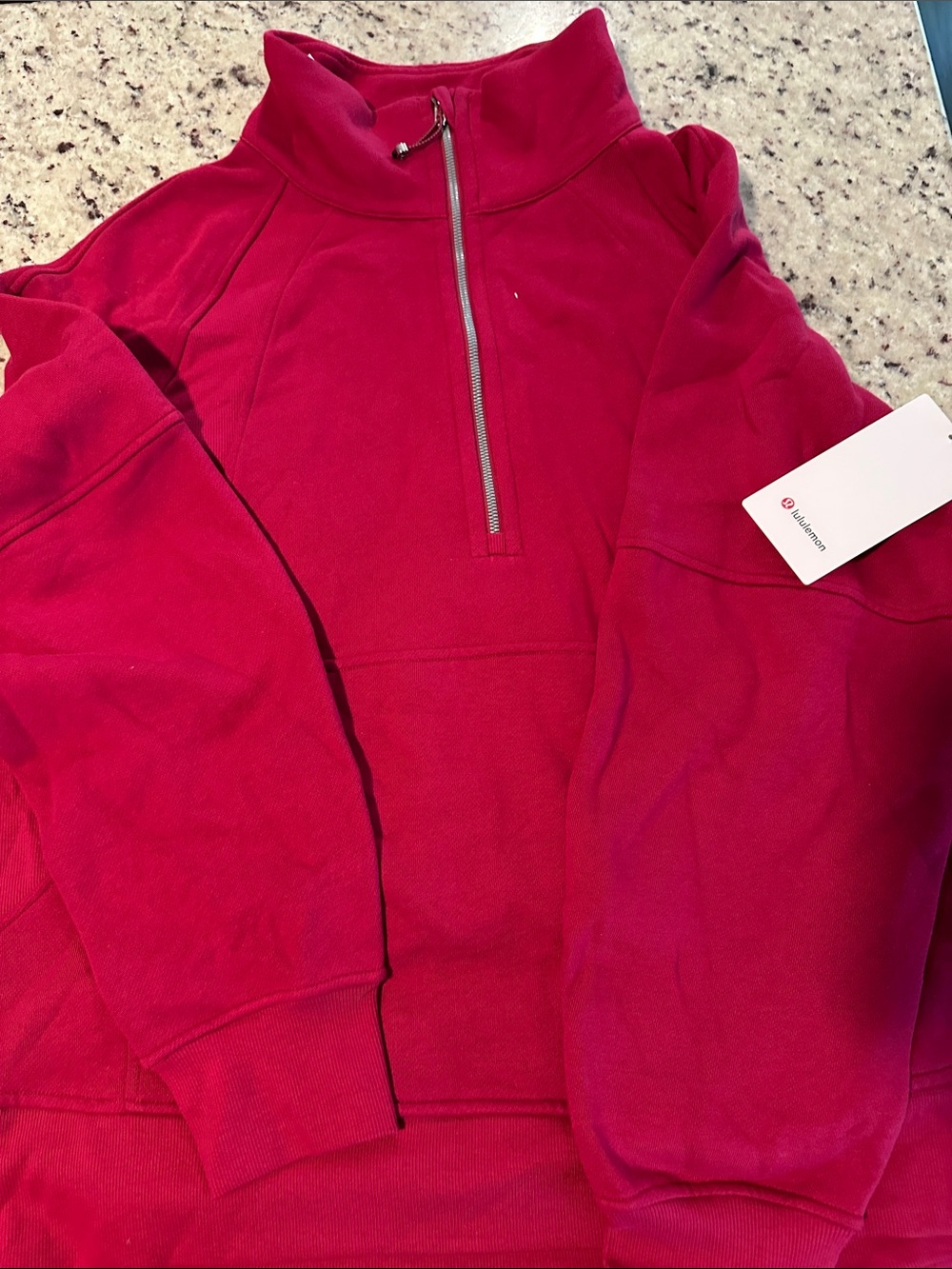 lululemon athletica Women's Raspberry Half-Zip Cowl Pullover